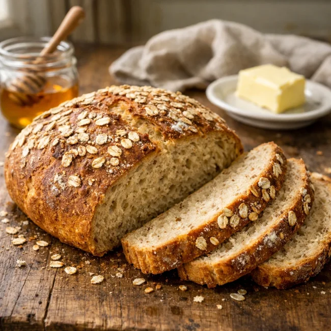 Rustic Oatmeal Honey Bread