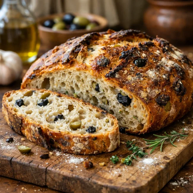 Rustic Olive and Herb Sourdough