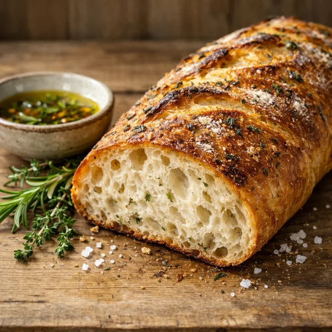 Rustic Olive Oil & Herb French Bread