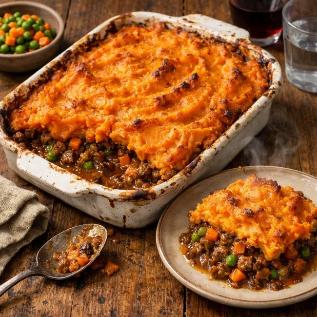 Rustic Shepherd’s Pie with Sweet Potatoes
