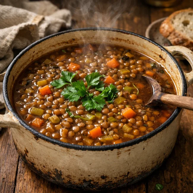 Rustic Smoky Lentil Soup