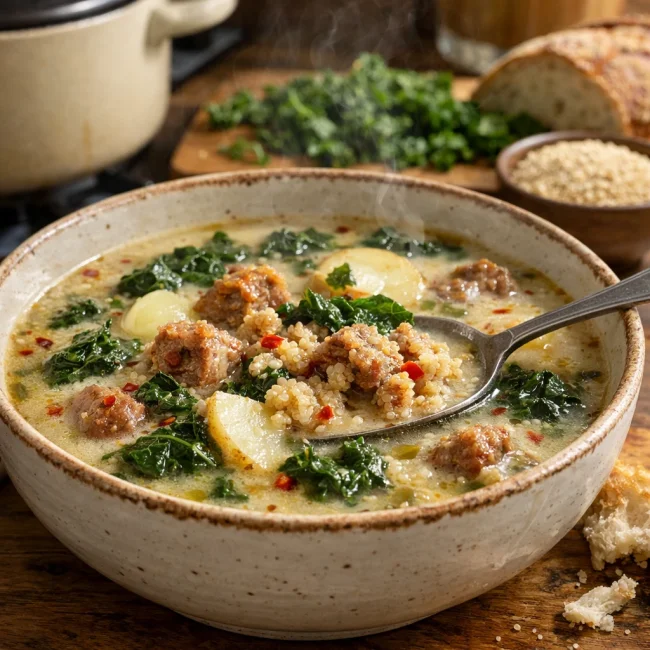 Rustic Zuppa Toscana with Quinoa