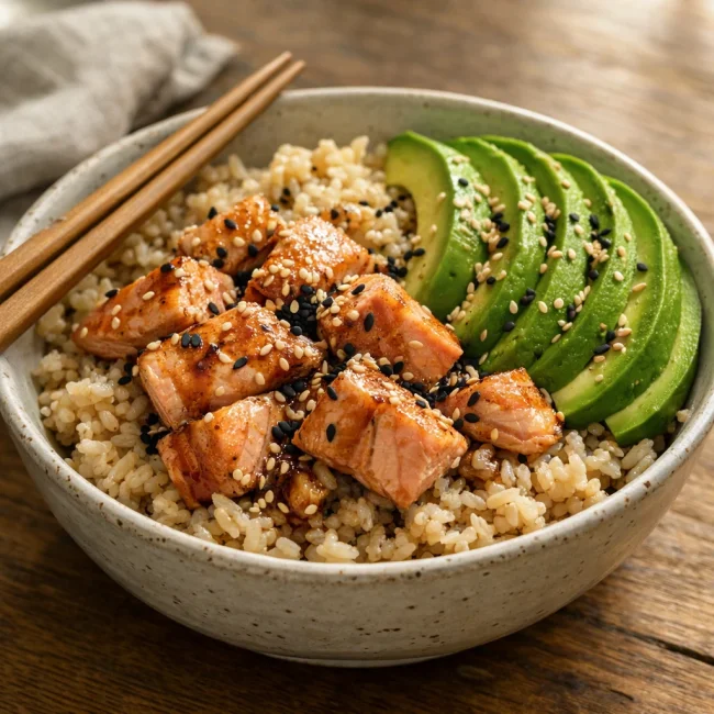 Salmon & Avocado Rice Bowl