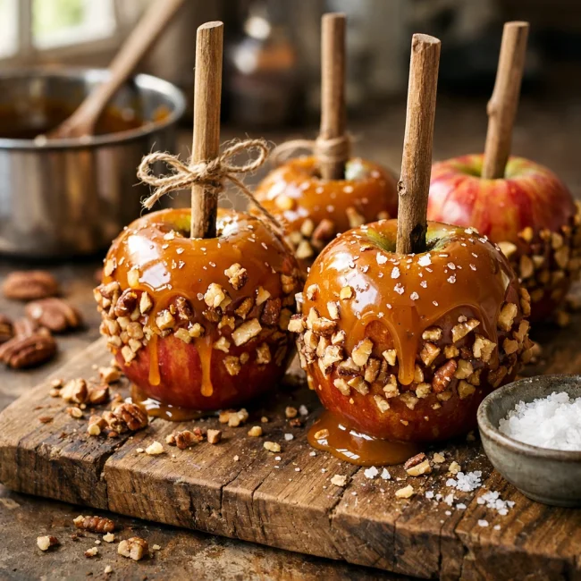 Salted Caramel Pecan Apples
