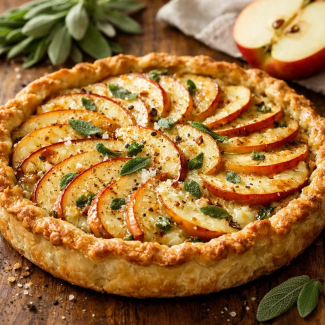 Savory Apple and Sage Tart