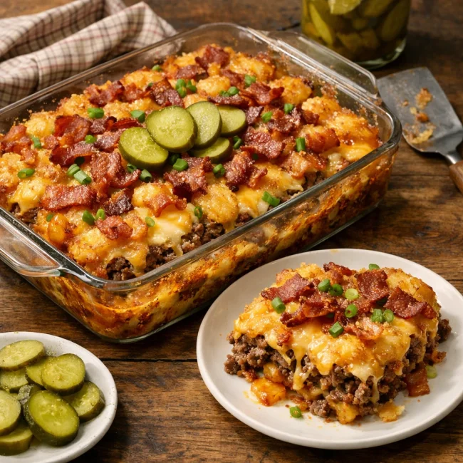 Savory Bacon Cheeseburger Casserole