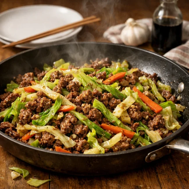 Savory Beef and Cabbage Stir-Fry