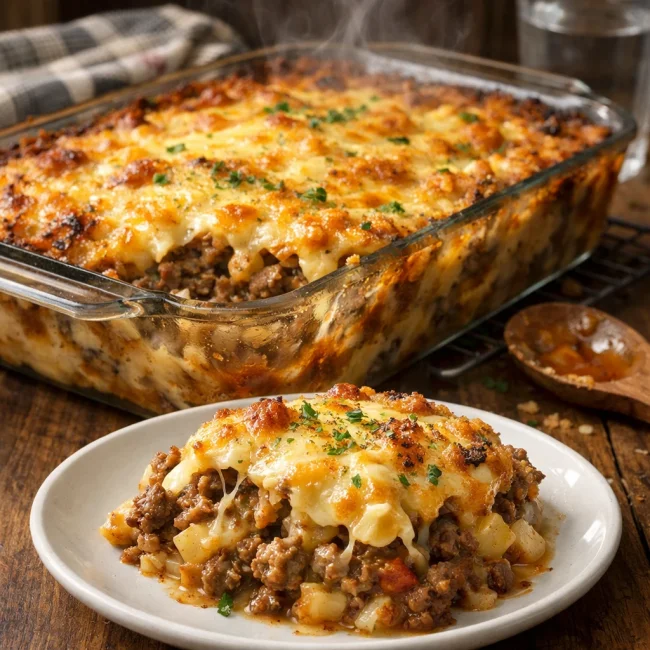 Savory Beef and Cheese Casserole