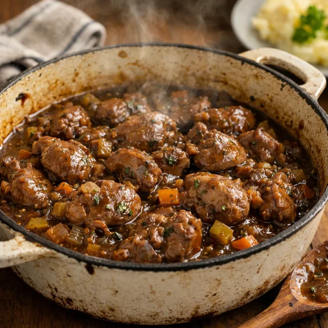 Savory Braised Chicken Gizzards