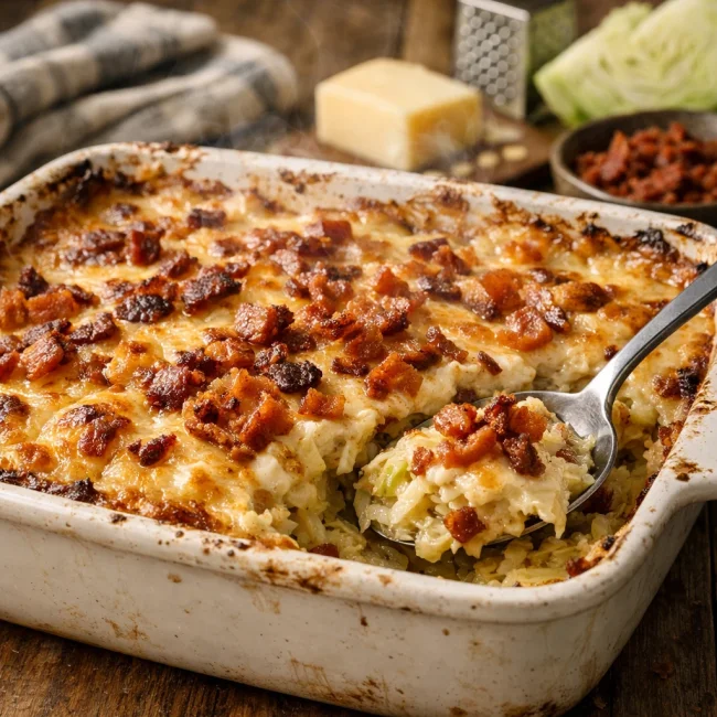 Savory Cabbage & Cheese Casserole