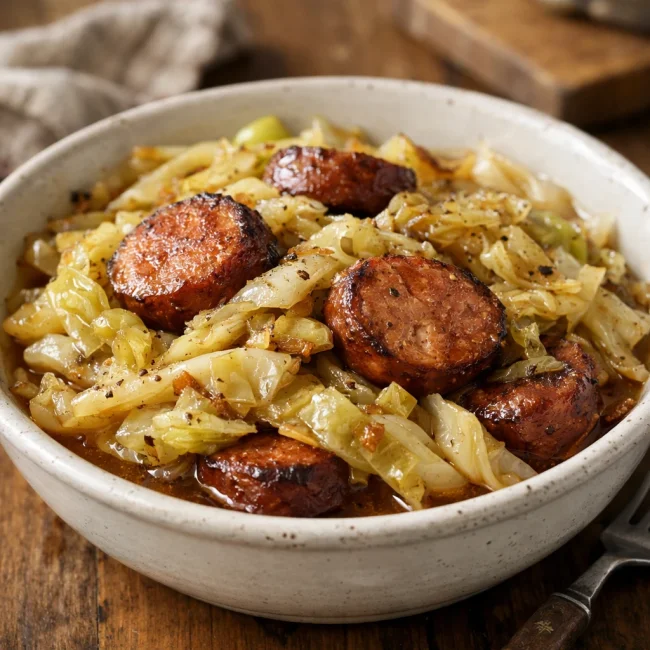 Savory Cabbage and Smoked Sausage Delight
