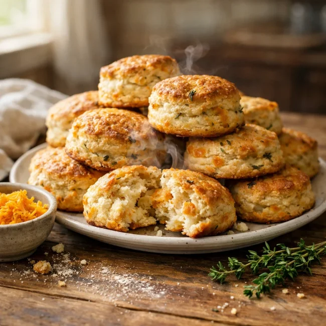 Savory Cheddar Thyme Biscuits