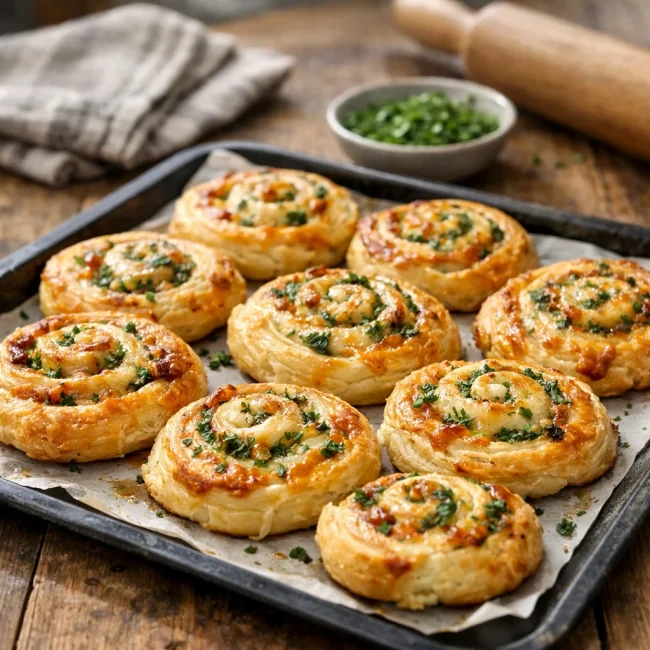 Savory Cheese and Herb Pinwheels