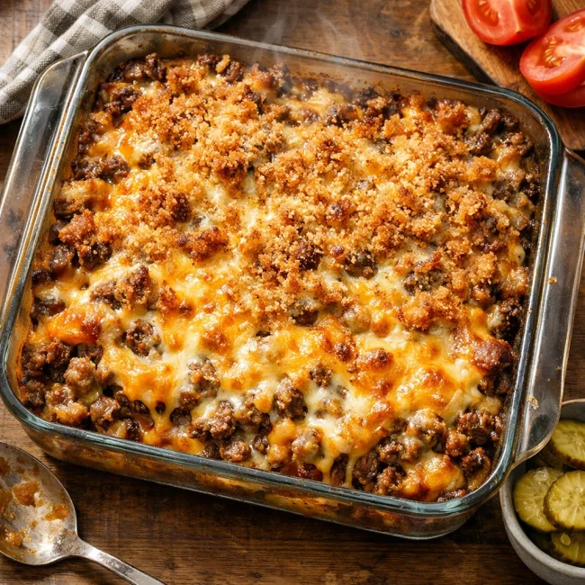 Savory Cheeseburger Casserole