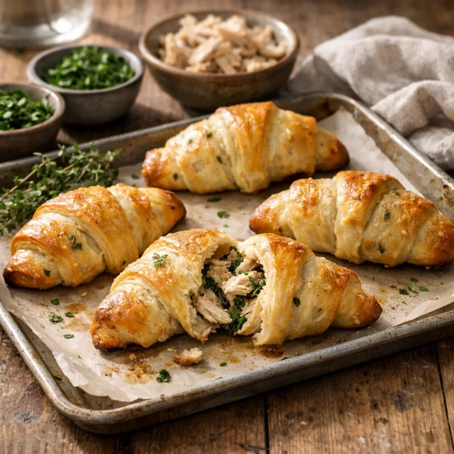 Savory Chicken Herb Crescent Rolls
