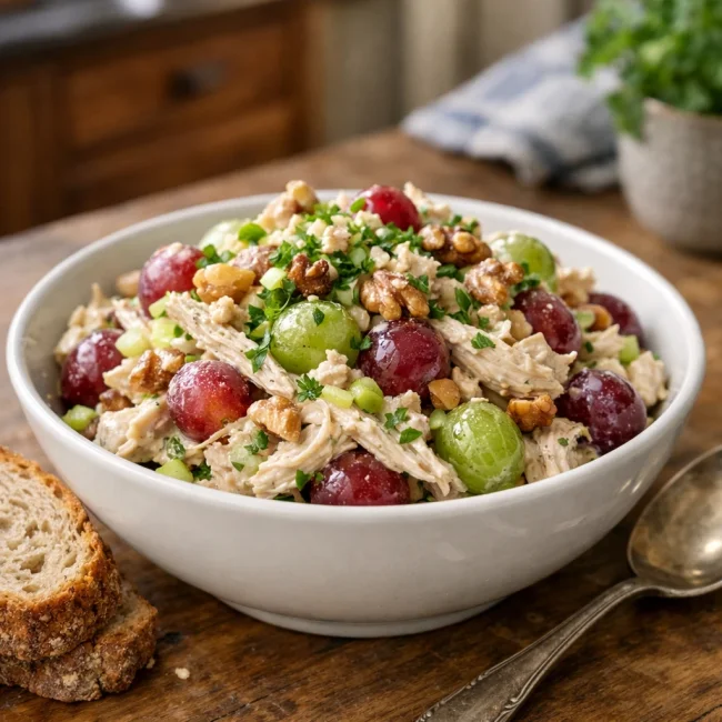 Savory Chicken Salad with Grapes and Walnuts
