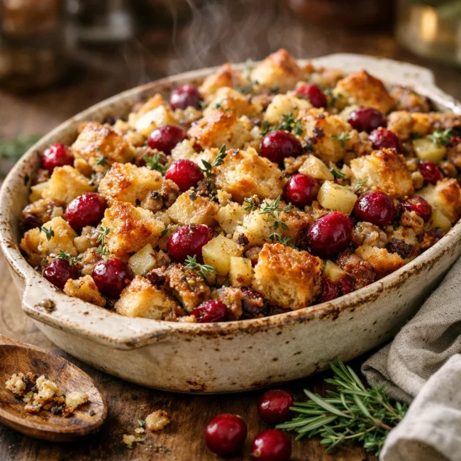 Savory Cranberry Apple Stuffing