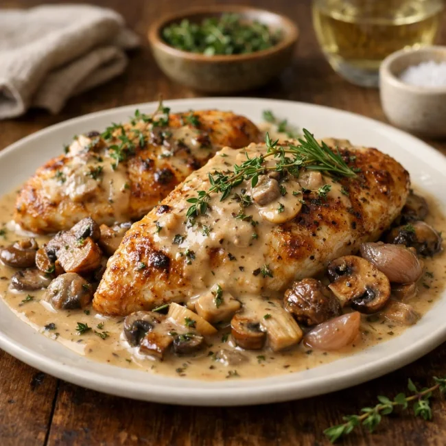 Savory Creamy Herb Chicken Marsala
