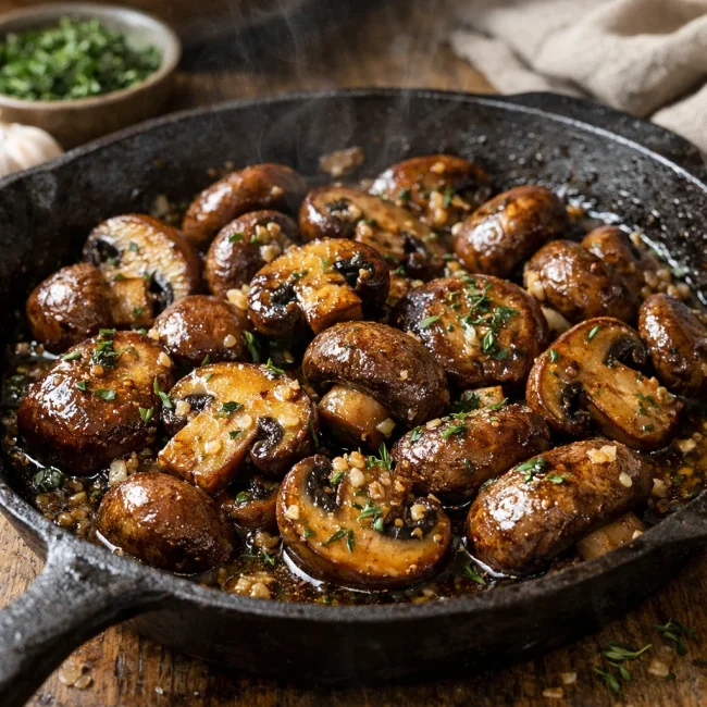 Savory Garlic Herb Sauteed Mushrooms