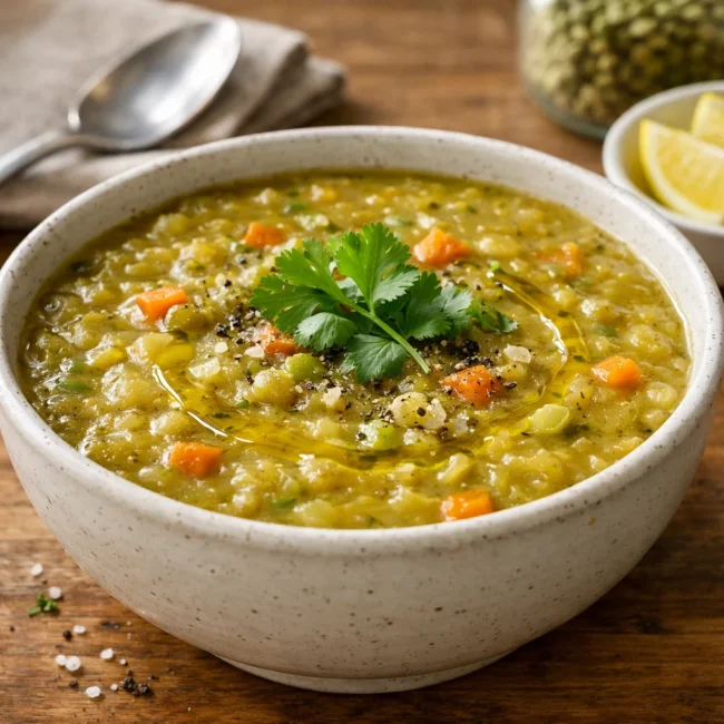 Savory Ginger Split Pea Soup