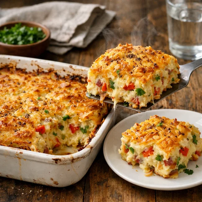 Savory Hashbrown Casserole Delight