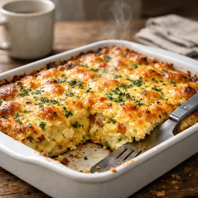 Savory Herb & Cheese Overnight Breakfast Casserole