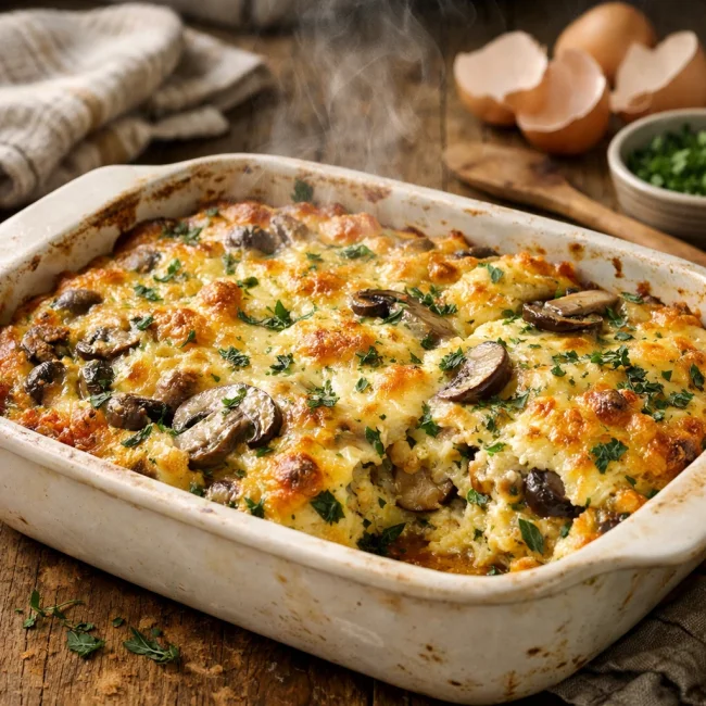 Savory Herb and Mushroom Breakfast Casserole