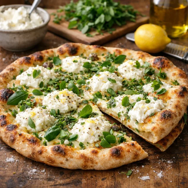 Savory Herb and Ricotta Pizza