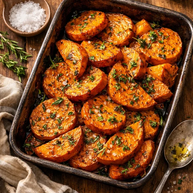 Savory Herb-Baked Sweet Potatoes