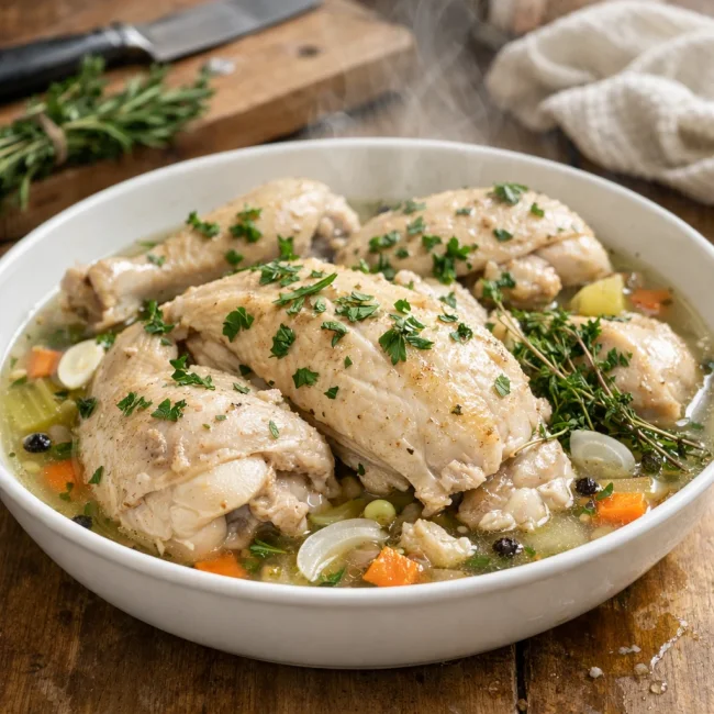 Savory Herb Boiled Chicken