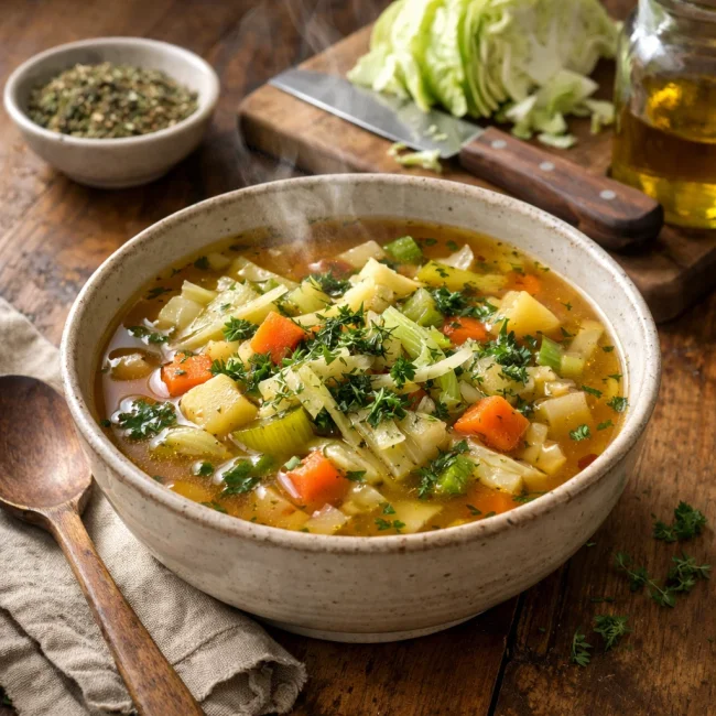 Savory Herb Cabbage Soup