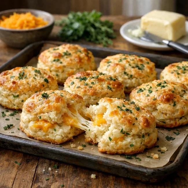 Savory Herb Cheddar Biscuits