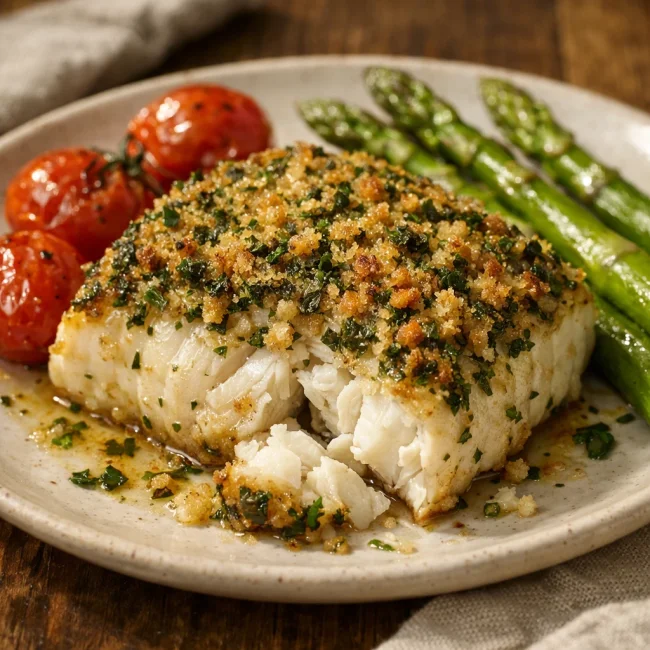 Savory Herb-Crusted Baked Cod