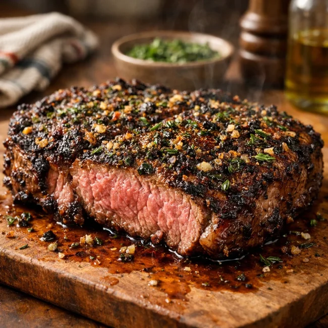 Savory Herb Crusted Chuck Steak