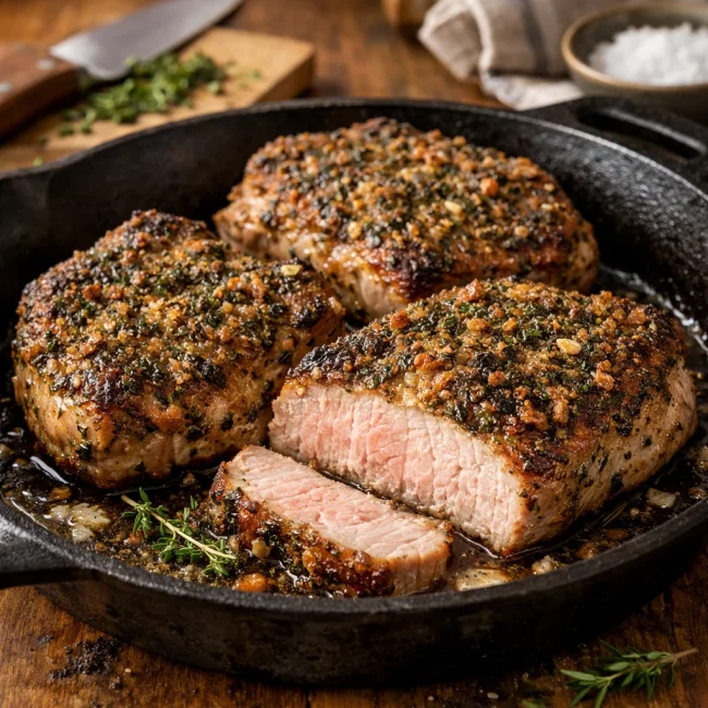 Savory Herb-Crusted Pork Chops