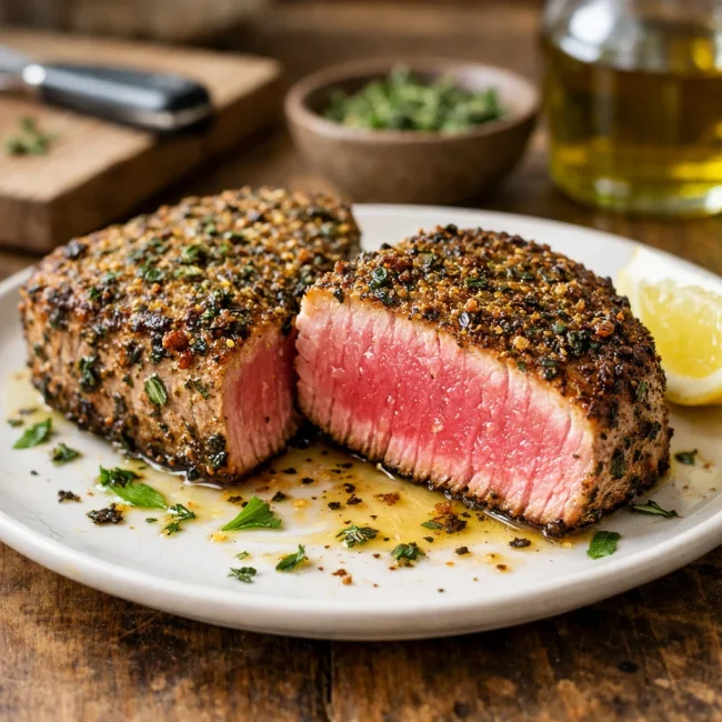 Savory Herb-Crusted Tuna Steaks