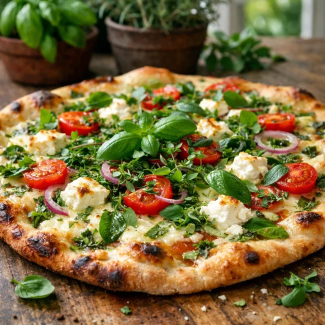 Savory Herb Garden Pizza