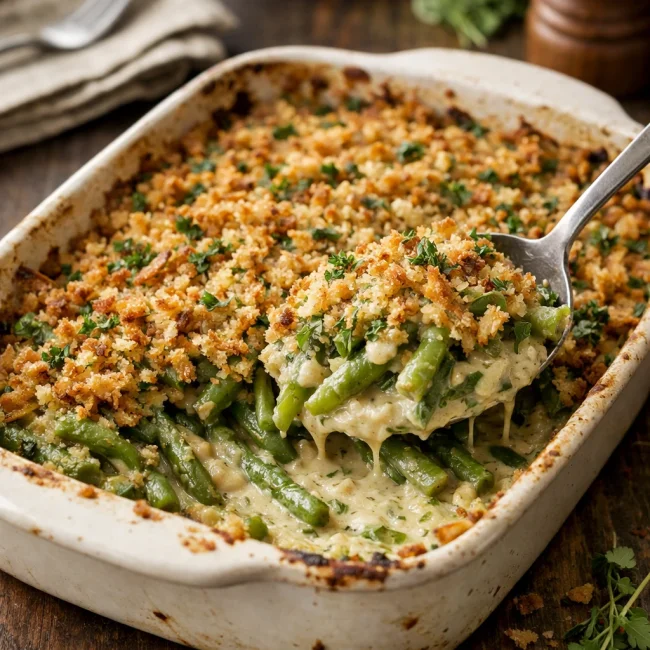 Savory Herb Green Bean Casserole