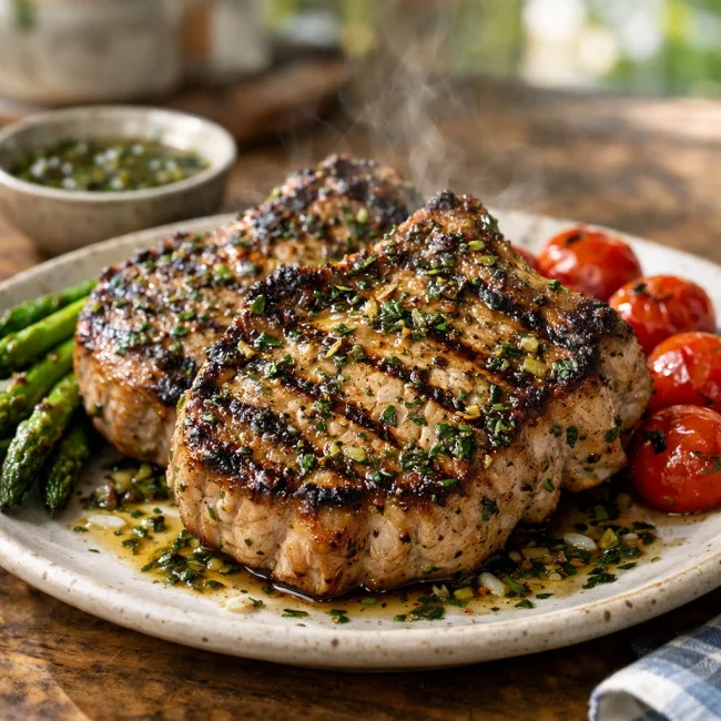 Savory Herb-Infused Pork Chop Delight