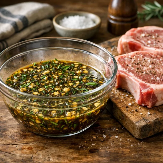 Savory Herb-Infused Pork Chop Marinade