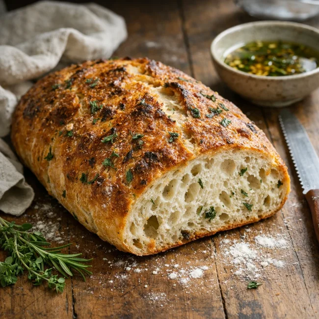 Savory Herb No-Knead Bread