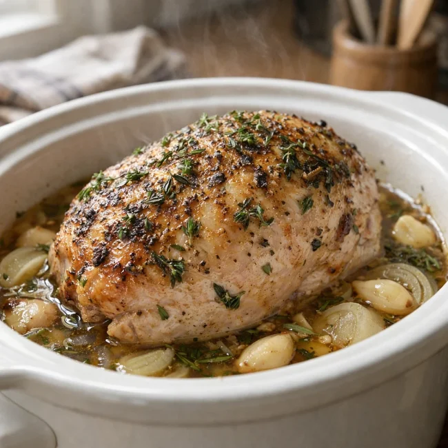 Savory Herb Slow Cooker Turkey Breast