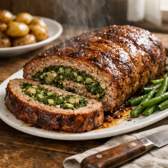 Savory Herb-Stuffed Meatloaf