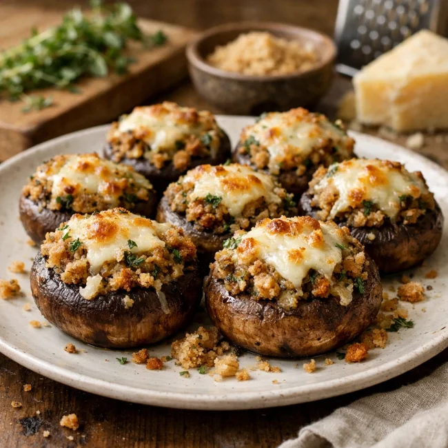 Savory Herb-Stuffed Mushrooms