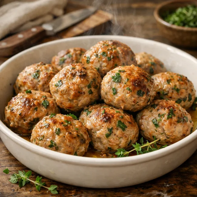Savory Herb Turkey Meatballs
