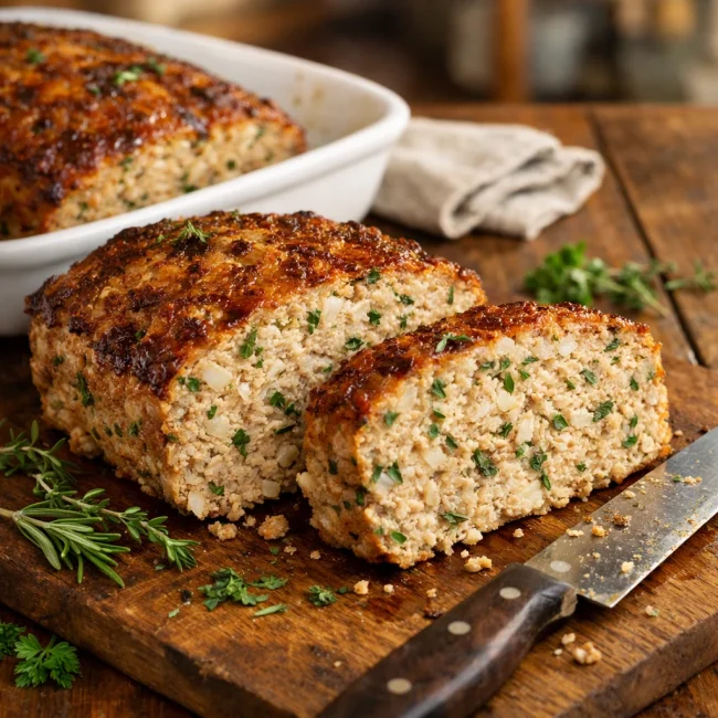 Savory Herb Turkey Meatloaf