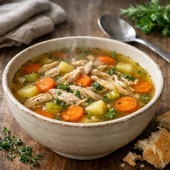 Savory Herb Turkey Soup