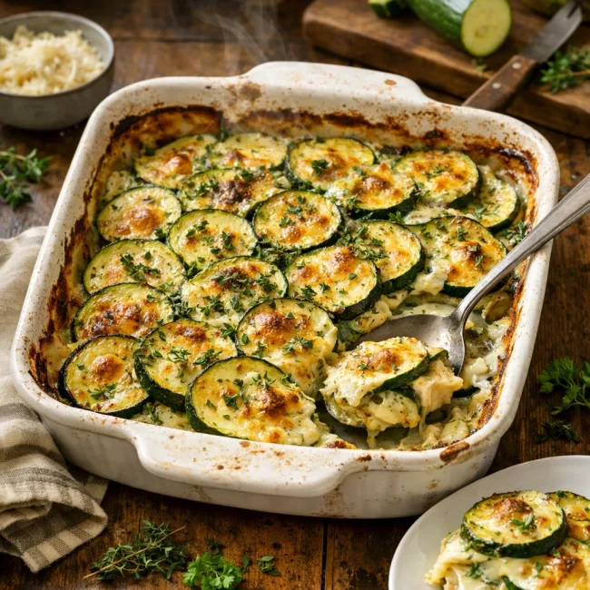 Savory Herb Zucchini Casserole