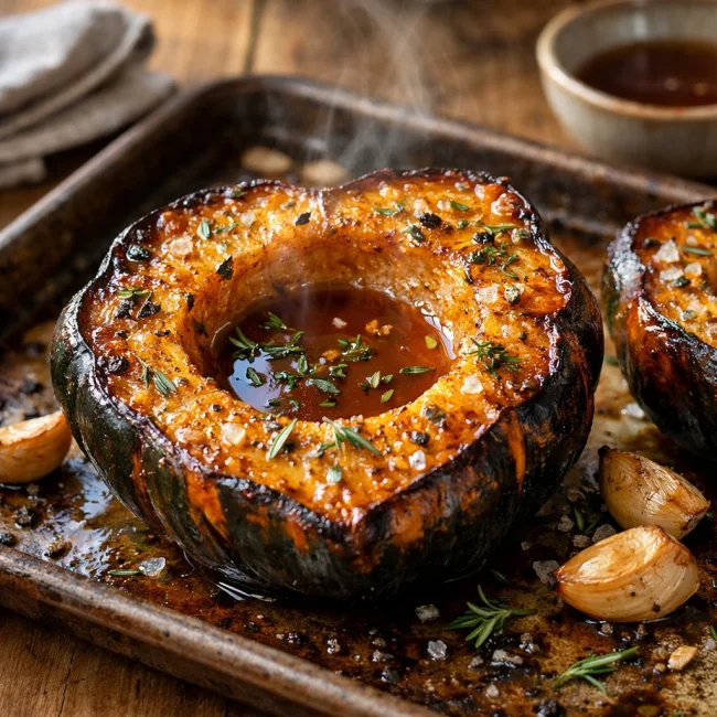 Savory Herbed Acorn Squash with Maple Glaze