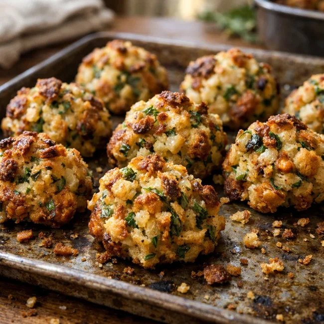 Savory Herbed Stuffing Balls